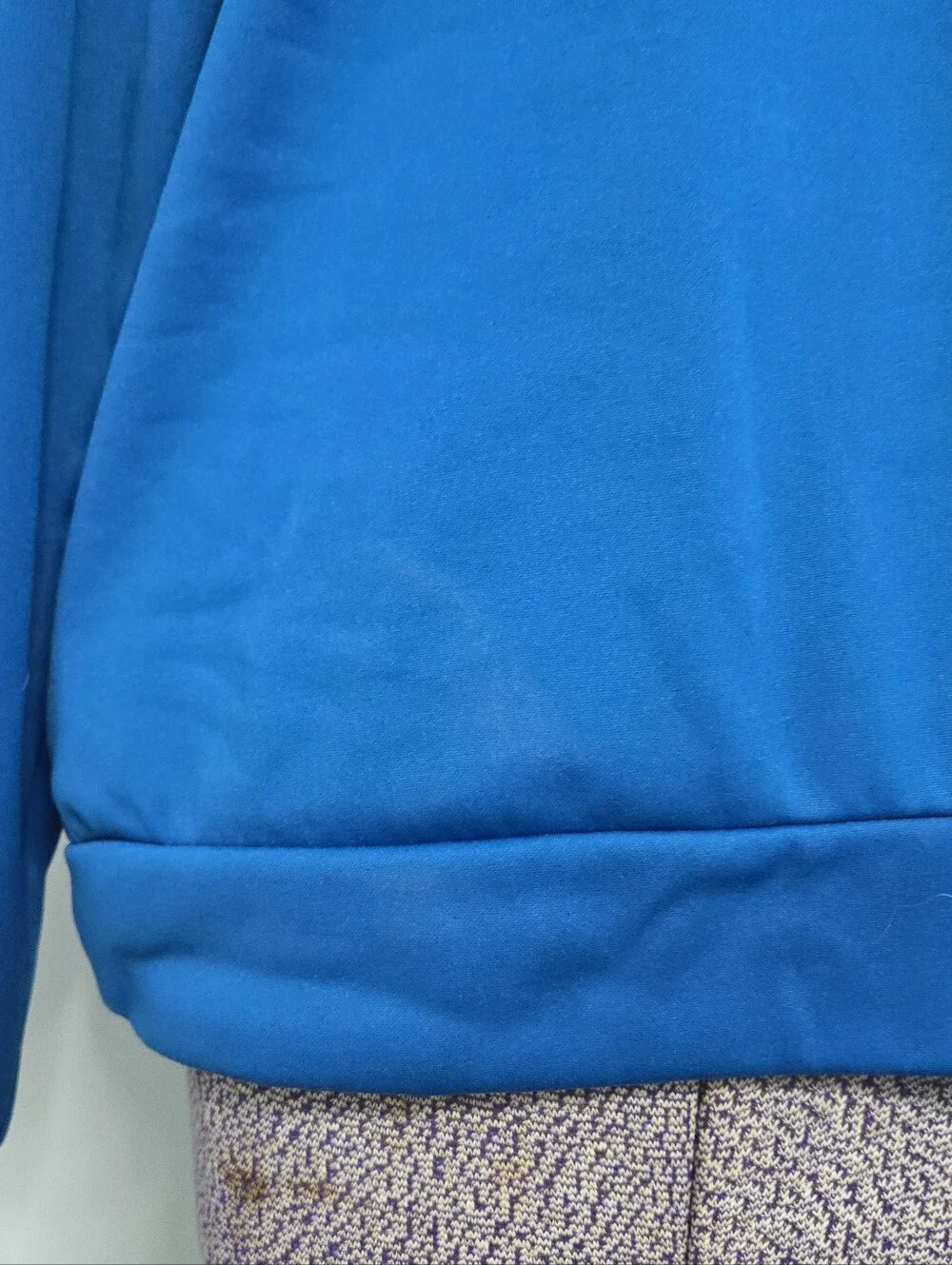 The North Face Logo Spell Out  Bright Blue Hooded Sweatshirt Pullover Mens M
